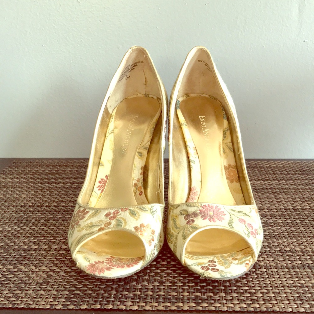 Open Toe Paisley Heel